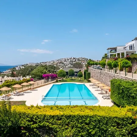 House With Sea View And Shared Pool In Bodrum Daire *